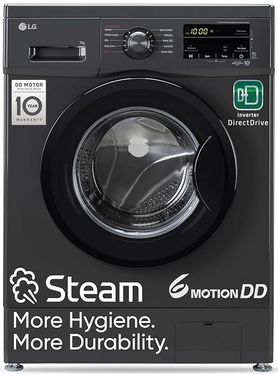 LG 7 Kg, 5 Star, Direct Drive Technology, Steam Wash